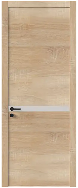 Межкомнатная дверь Tivoli Б-4, Со стеклом (ДО), цвет - Дуб сонома светлый
