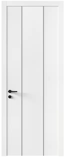 Межкомнатная дверь Tivoli Б-1, Без стекла (ДГ), цвет - Белоснежная мягкая шагрень