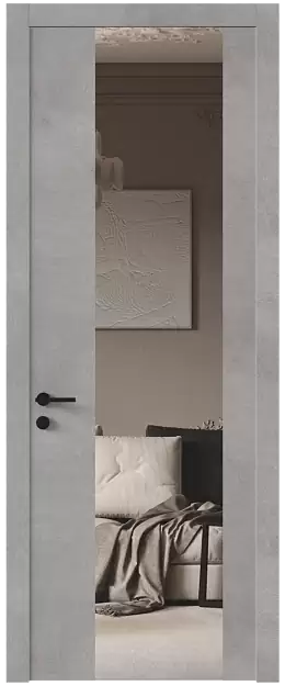 Межкомнатная дверь Tivoli Е-1, Со стеклом (ДО), цвет - Белый камень