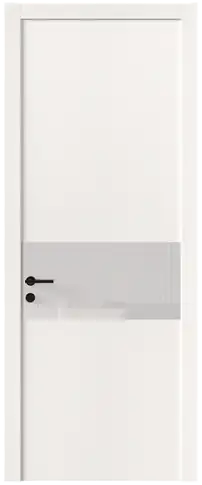 Дверь Tivoli Е-4 Белоснежная мягкая шагрень со стеклом