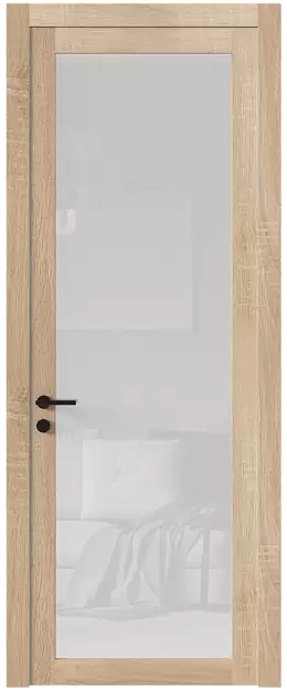 Межкомнатная дверь Tivoli З-1, Со стеклом (ДО), цвет - Дуб сонома светлый