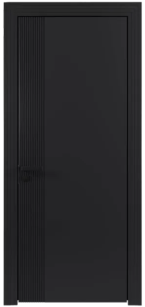 Межкомнатная дверь Sinistro, цвет - Черная эмаль (RAL 9004), Без стекла (ДГ)