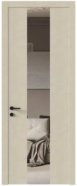 Межкомнатная дверь Tivoli / Тиволи Ж-5, Со стеклом (ДО), цвет - Версилк крем