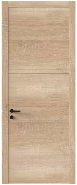 Межкомнатная дверь Tivoli Е-2, Без стекла (ДГ), цвет - Дуб сонома светлый