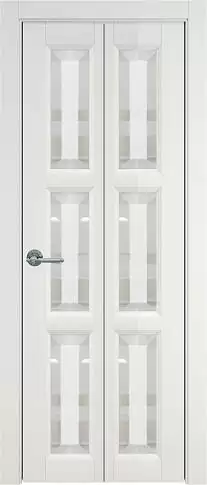 Дверь Milano Книжка Porta Classic Бежевая эмаль (RAL 9010) со стеклом