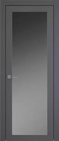 Дверь Tivoli З-5 Графитово-серая эмаль по шпону (RAL 7024) со стеклом