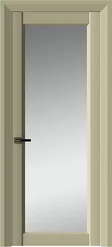 Дверь Domenica Neo Classic Decoro Серо-оливковая эмаль (RAL 7032) со стеклом