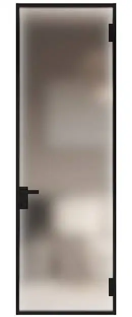 Межкомнатная дверь МКП-0, Со стеклом (ДО), цвет - Черная эмаль (RAL 9004)