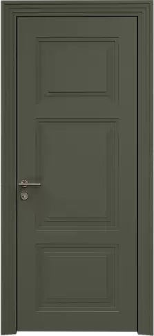 Дверь Siena Neo Classic Scalino Серый Мох эмаль по шпону (RAL 7003) без стекла