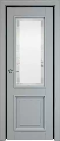 Дверь Dinastia Porta Classic LUX Серебристо-серая эмаль (RAL 7045) со стеклом