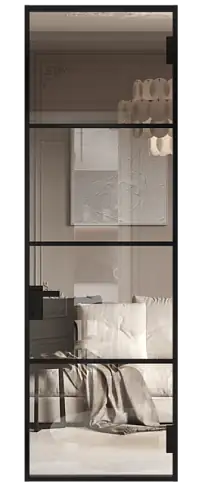 Дверь МКП-3 Черная эмаль (RAL 9004) со стеклом