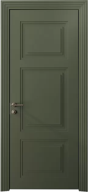 Межкомнатная дверь Siena Neo Classic Scalino, цвет - Серый Мох эмаль (RAL 7003), Без стекла (ДГ)