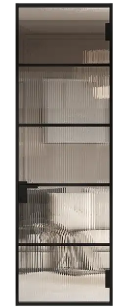 Межкомнатная дверь МКП-4, Со стеклом (ДО), цвет - Черная эмаль (RAL 9004)