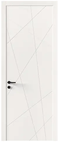 Дверь Tivoli В-5 Белоснежная мягкая шагрень без стекла
