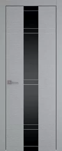 Дверь Tivoli Ж-4 Серебристо-серая эмаль по шпону (RAL 7045) со стеклом