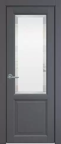 Дверь Dinastia Porta Classic Графитово-серая эмаль (RAL 7024) со стеклом