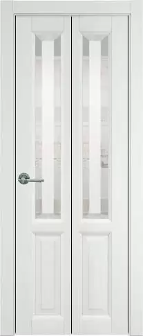 Дверь Dinastia Книжка Porta Classic Белая ST со стеклом