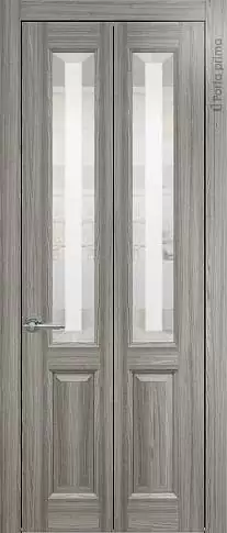 Дверь Dinastia Книжка Porta Classic Орех пепельный со стеклом