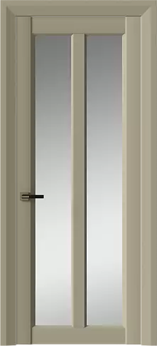 Дверь Prato Neo Classic Decoro Серое Льняное волокно эмаль (RAL 075-70-10) со стеклом
