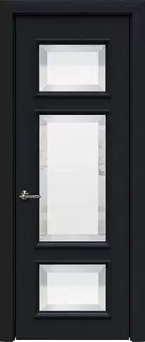 Дверь Siena Porta Classic LUX Черная эмаль (RAL 9004) со стеклом