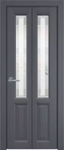 Дверь Dinastia Книжка Porta Classic Графитово-серая эмаль (RAL 7024) со стеклом