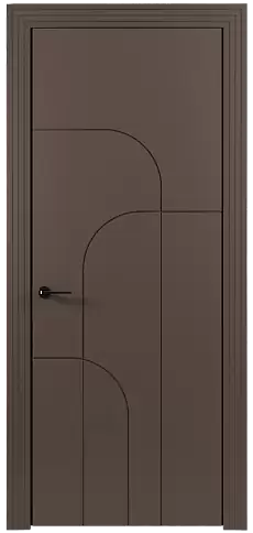 Дверь Arco Moderno Коричневый Тик эмаль (RAL 050-50-10) без стекла