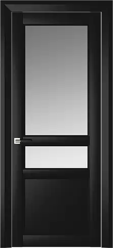 Дверь Imperia-R Neo Classic Decoro Черная эмаль (RAL 9004) со стеклом
