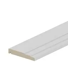 Наличник прямоугольный с хвостовиком, H=80мм, комплект на двустворчатая дверь, Серая эмаль