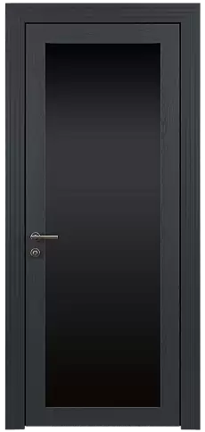 Дверь Tivoli З-1 Графитово-серая эмаль по шпону (RAL 7024) со стеклом