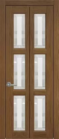 Дверь Milano Книжка Porta Classic Итальянский орех со стеклом