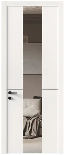 Межкомнатная дверь Tivoli Ж-3, Со стеклом (ДО), цвет - Белоснежная мягкая шагрень