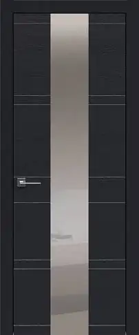 Дверь Tivoli / Тиволи Ж-2 Черная эмаль по шпону (RAL 9004) со стеклом