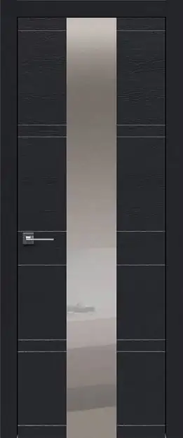 Межкомнатная дверь Tivoli / Тиволи Ж-2, Со стеклом (ДО), цвет - Черная эмаль по шпону (RAL 9004)