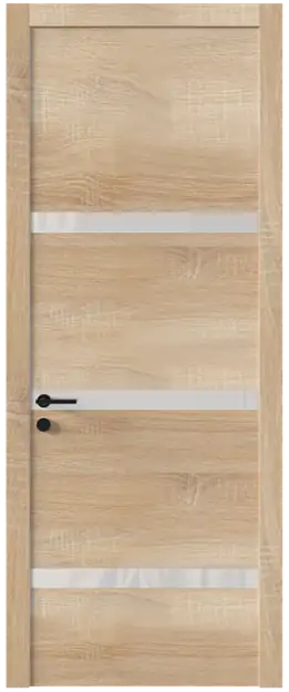 Межкомнатная дверь Tivoli Г-4, Со стеклом (ДО), цвет - Дуб сонома светлый