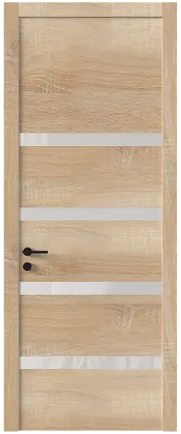 Межкомнатная дверь Tivoli Д-4, Со стеклом (ДО), цвет - Дуб сонома светлый