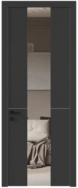 Межкомнатная дверь Tivoli Ж-3, Со стеклом (ДО), цвет - Диамант серый