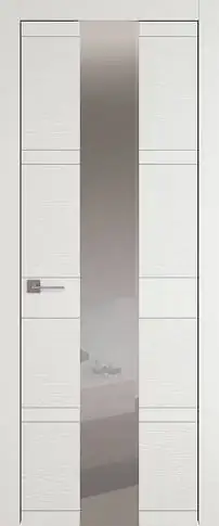 Дверь Tivoli / Тиволи Ж-2 Бежевая эмаль-эмаль по шпону (RAL 9010) со стеклом