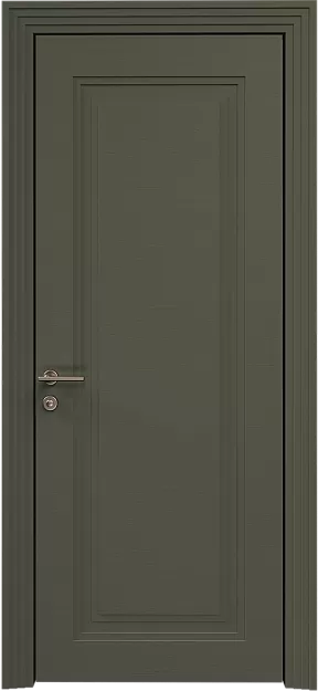 Межкомнатная дверь Domenica Neo Classic Scalino, цвет - Серый Мох эмаль по шпону (RAL 7003), Без стекла (ДГ)