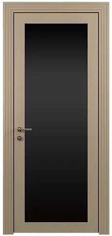 Дверь Tivoli З-1 Серое Льняное волокно эмаль по шпону (RAL 075-70-10) со стеклом