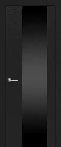Дверь Tivoli Е-1 Черная эмаль по шпону (RAL 9004) со стеклом