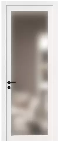 Дверь Tivoli З-1 Белоснежная мягкая шагрень со стеклом