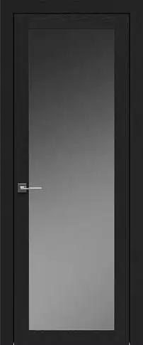 Дверь Tivoli З-5 Черная эмаль по шпону (RAL 9004) со стеклом