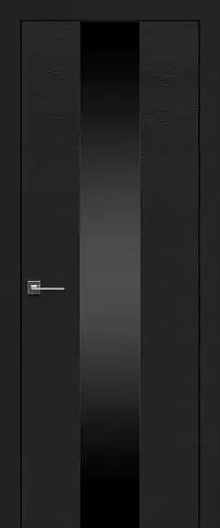 Дверь Tivoli Ж-5 Черная эмаль по шпону (RAL 9004) со стеклом