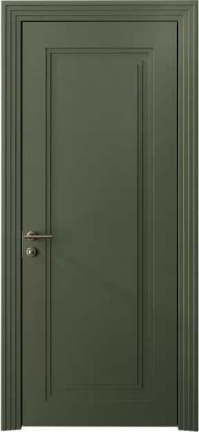 Межкомнатная дверь Domenica Neo Classic Scalino, цвет - Серый Мох эмаль (RAL 7003), Без стекла (ДГ)