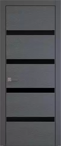 Дверь Tivoli Д-4 Графитово-серая эмаль по шпону (RAL 7024) без стекла