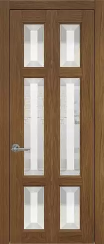 Дверь Siena Книжка Porta Classic Итальянский орех со стеклом