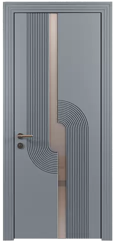 Дверь Cascato Moderno Серебристо-серая эмаль (RAL 7045) без стекла