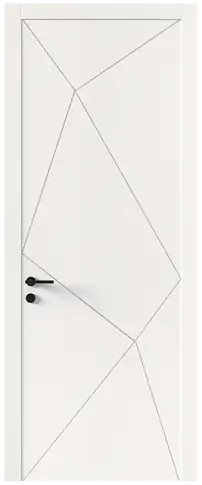 Дверь Tivoli П-5 Белоснежная мягкая шагрень без стекла
