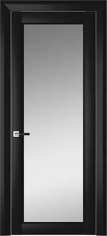 Дверь Domenica Neo Classic Decoro Черная эмаль (RAL 9004) со стеклом