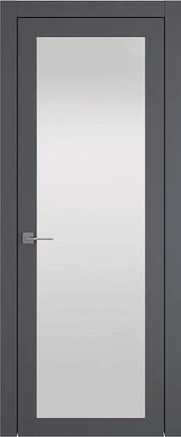 Межкомнатная дверь Tivoli / Тиволи З-3, Со стеклом (ДО), цвет - Графитово-серая эмаль (RAL 7024)